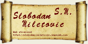 Slobodan Miletović vizit kartica